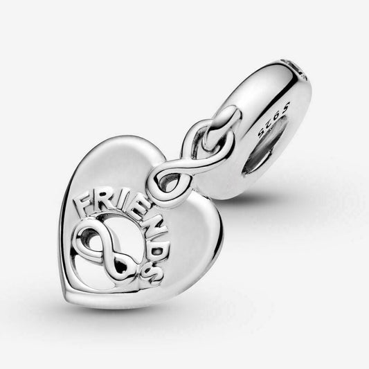 Friends Forever Dangle Charm S925 Hallmarked  Compatible Sterling Silver Charm