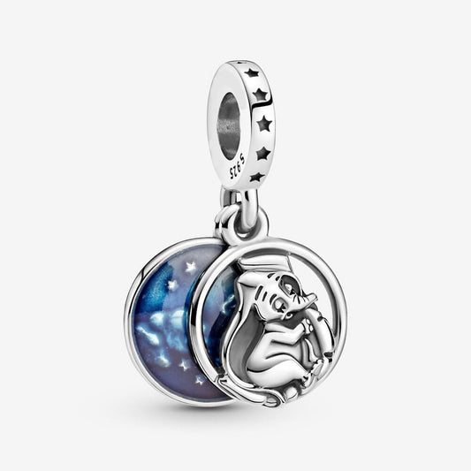 Disney Dumbo Sweet Dreams Dangle Charm Hallmarked S925 Sterling Silver